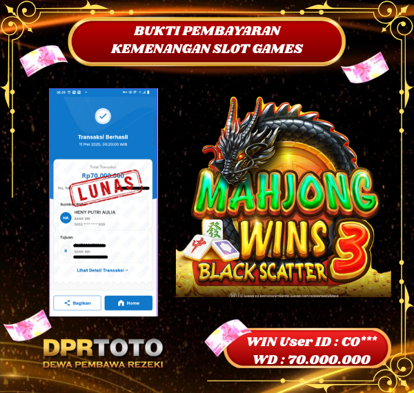 KEMENANGAN BESAR SLOT MAHJONG WINS 3 Rp 70.000.000 - LUNAS